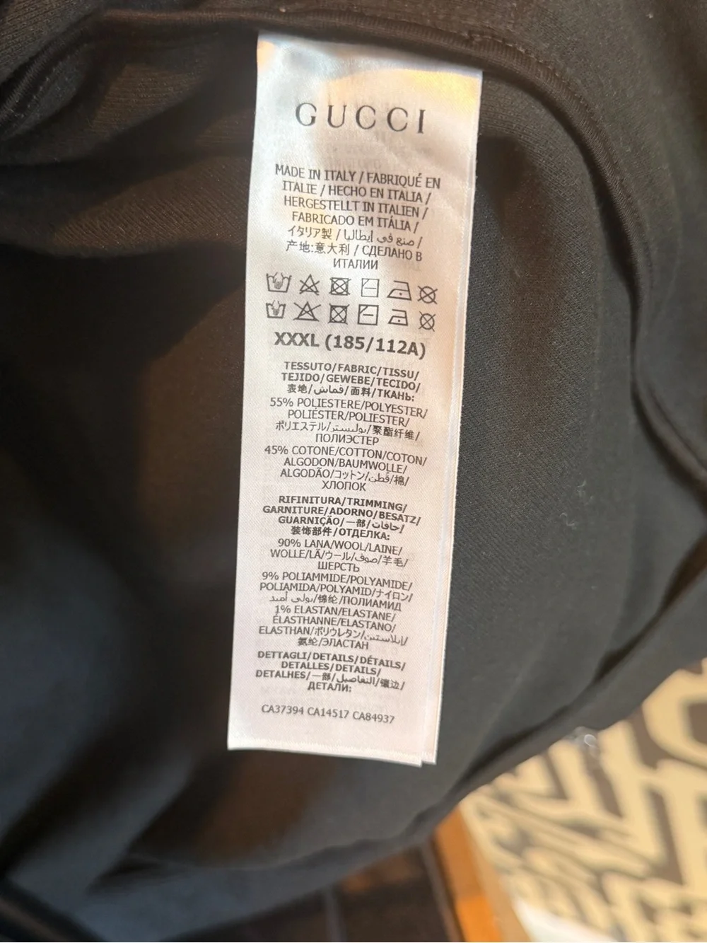 XXXL Gucci Black Technical Jersey Logo Stripe Track Suit – Jacket & Pants Set